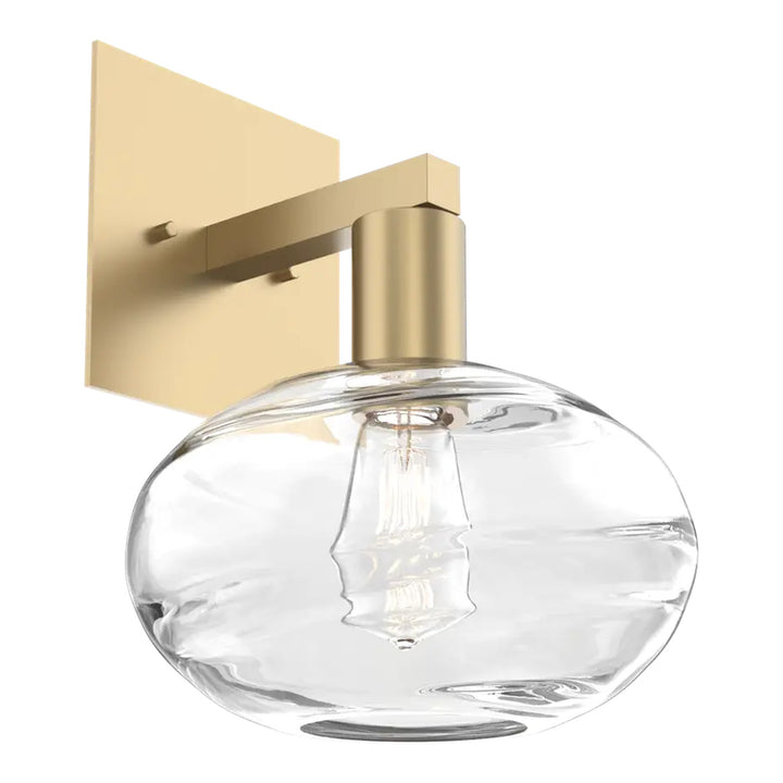Coppa Sconce by Hammerton Studio in Gilded Brass with Clear glass