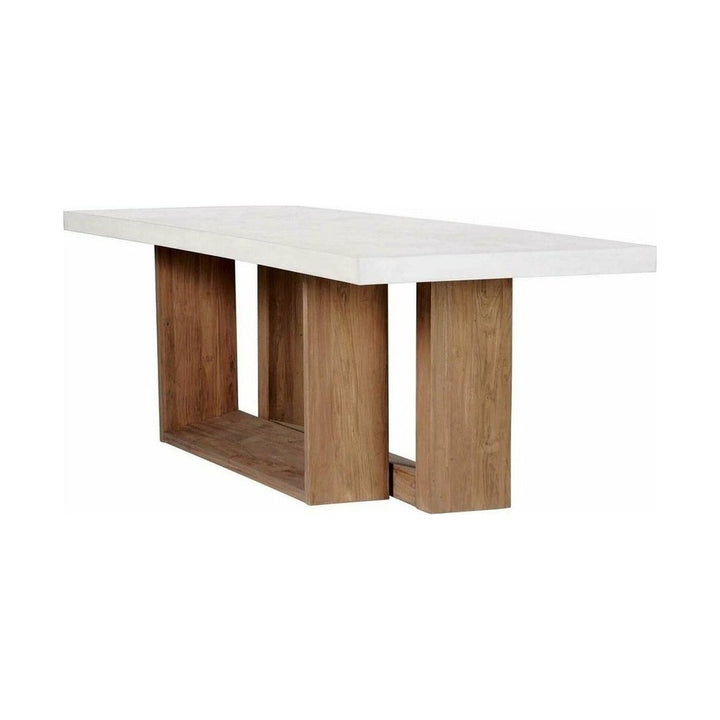 Perpetual Teak Lucca Counter Table Ivory White by Seasonal Living — full product view