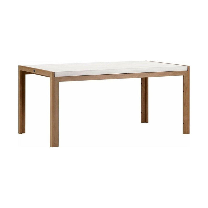 Perpetual Teak Soho Dining Table Ivory White by Seasonal Living — full product view