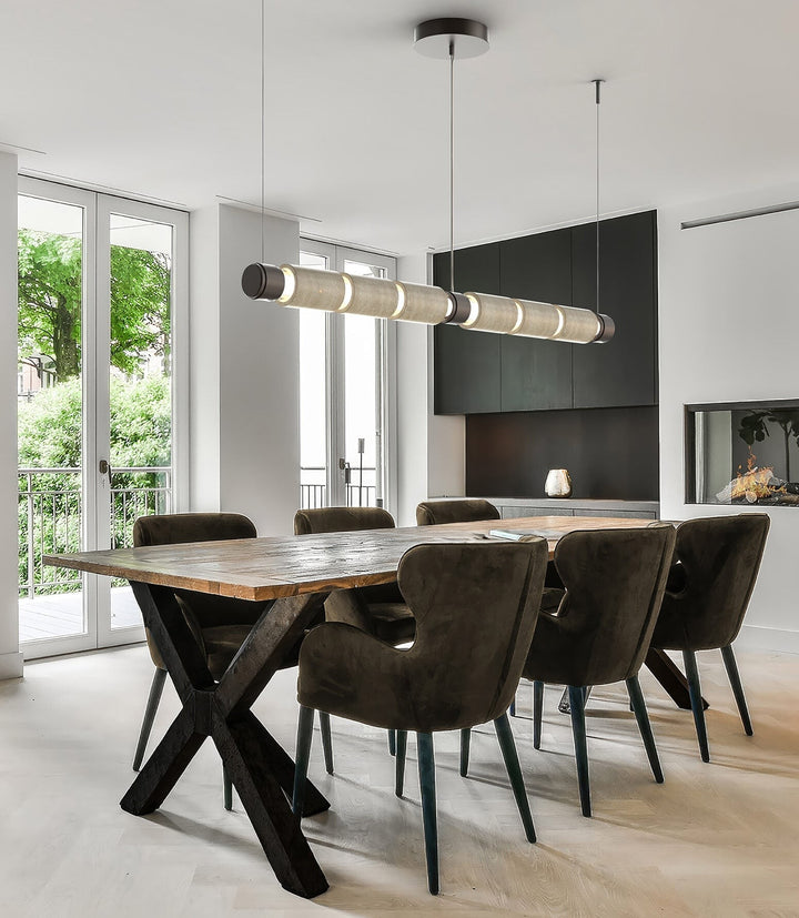 Corinth Mandrel Chandelier by Hammerton Studio in a styled interior