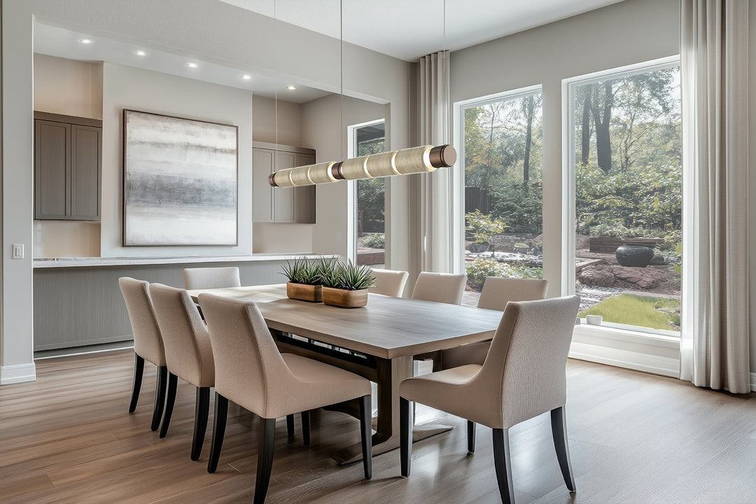 Corinth Mandrel Chandelier by Hammerton Studio in a styled interior