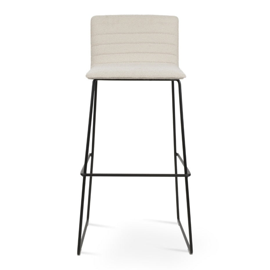 Corona High Back Wire Full Upholstered Stool by Soho Concept