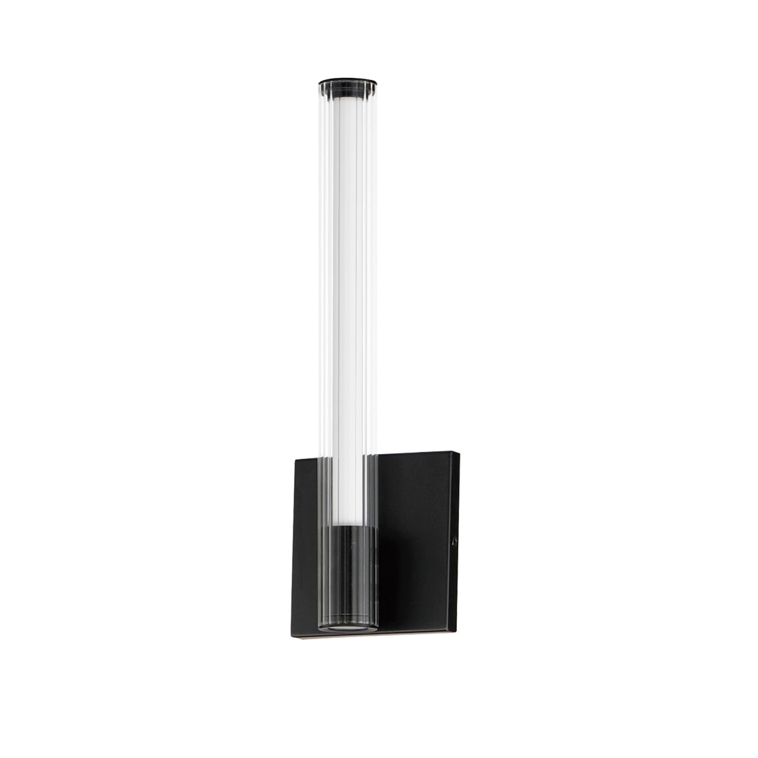 Cortex 14" LED Sconce by ET2 Lighting in Black, front view