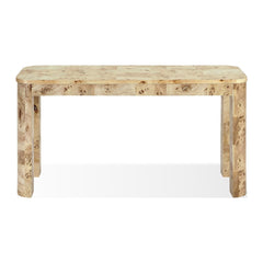 Cosmo Mappa Burl Console Table by Modus in Amber Kiss — product view on a white background