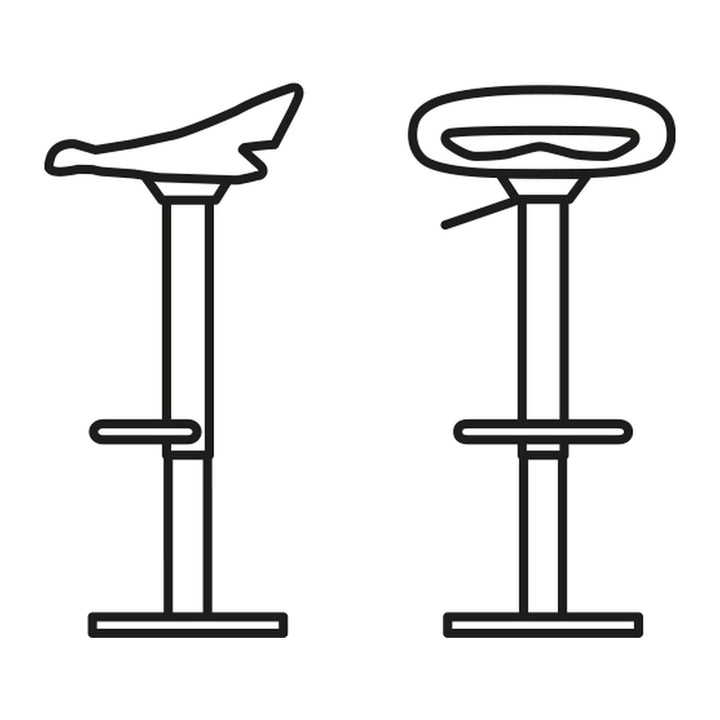 Cosmopolitan Adjustable Stool by Connubia line drawing