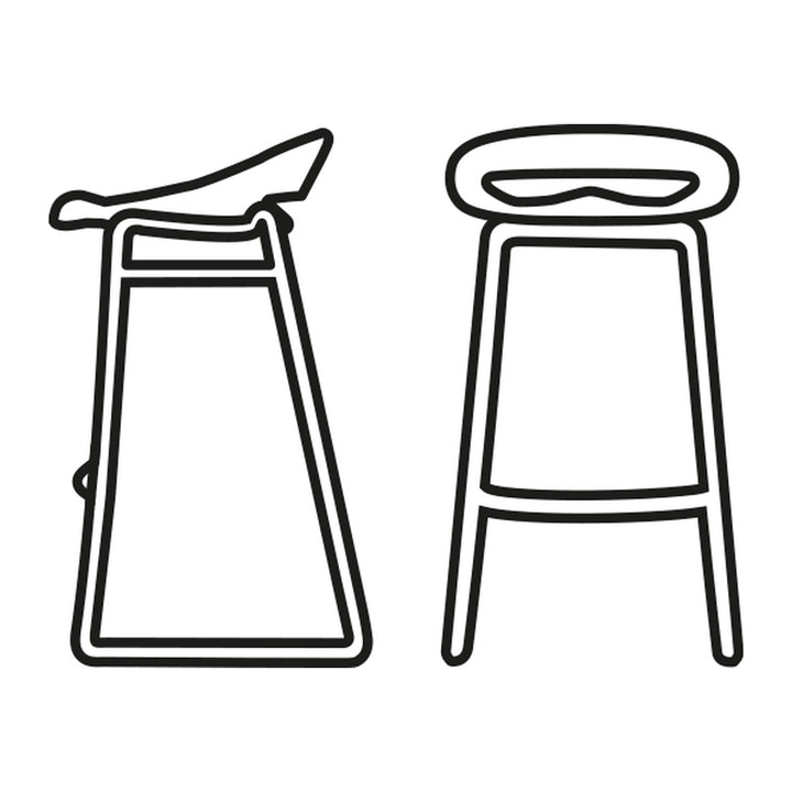Cosmopolitan Metal Counter Stool by Connubia line drawing