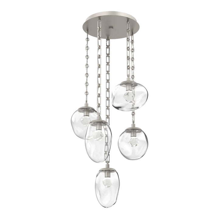 Cosmos Round Pendant Chandelier by Hammerton Studio on Rectangular Chain