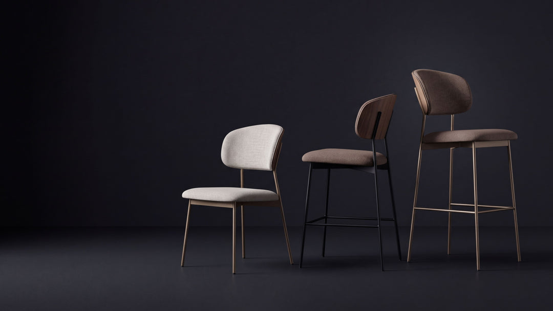 Cove side chair, counter stool and bar stool collection