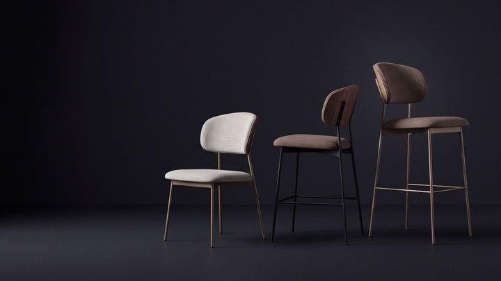 Cove side chair, counter stool and bar stool collection