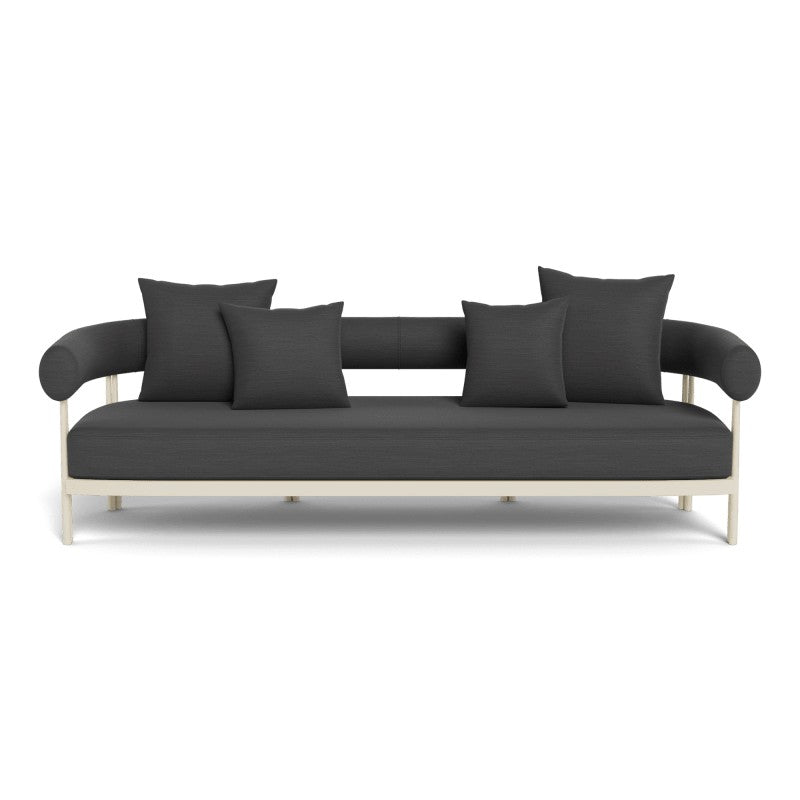 Cove Luxe 3 Seat Sofa by Harbour in Aluminum Bone