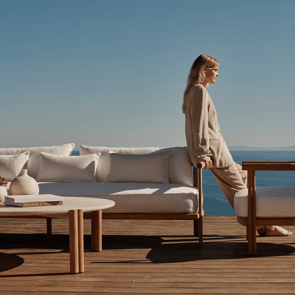 Cove Teak Round Coffee Table by Harbour lifestyle 1