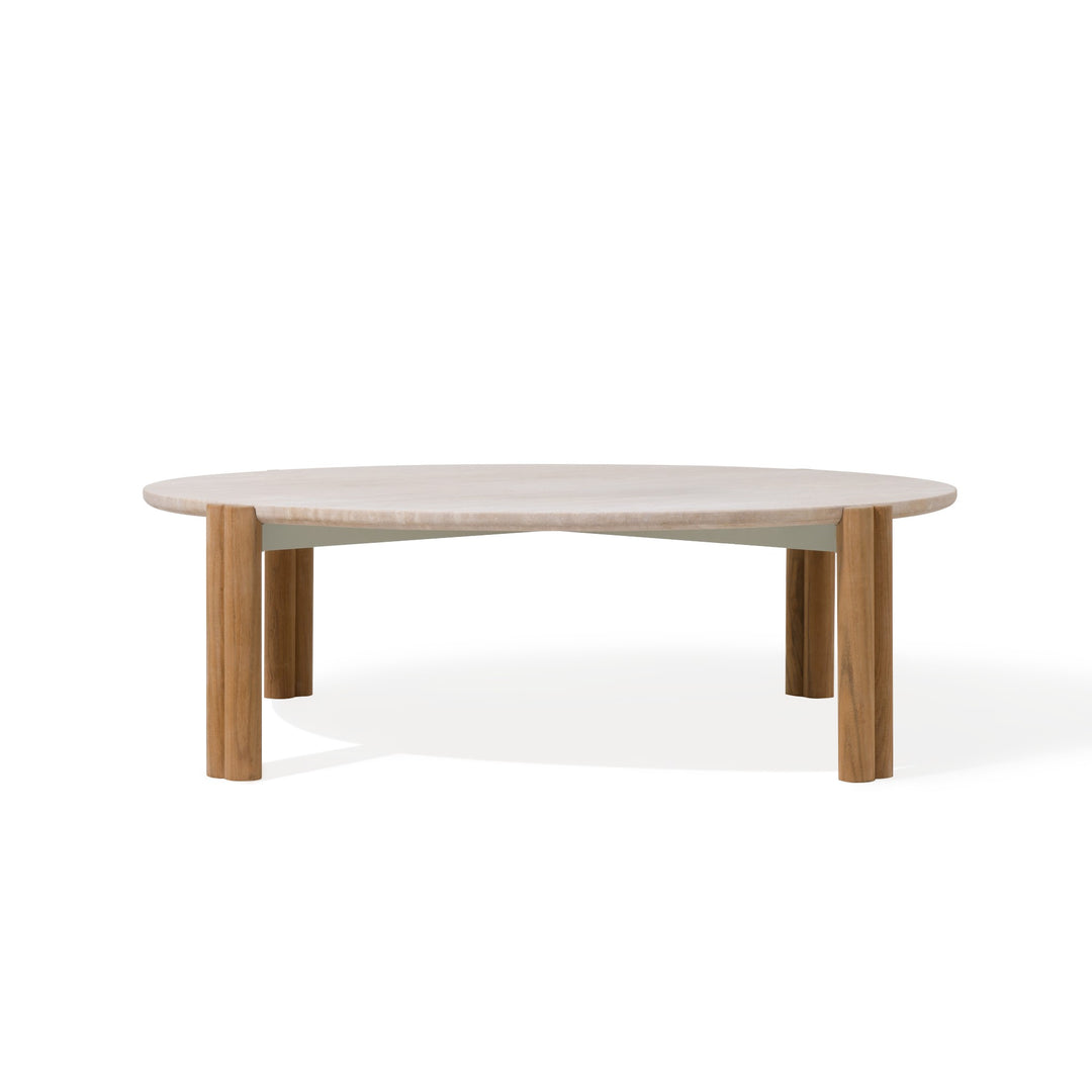 Cove Teak Round Coffee Table by Harbour in Teak Natural