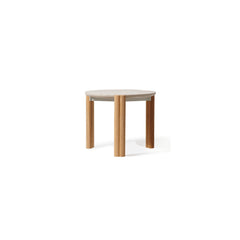 Cove Teak Round Side Table by Harbour in Teak Natural