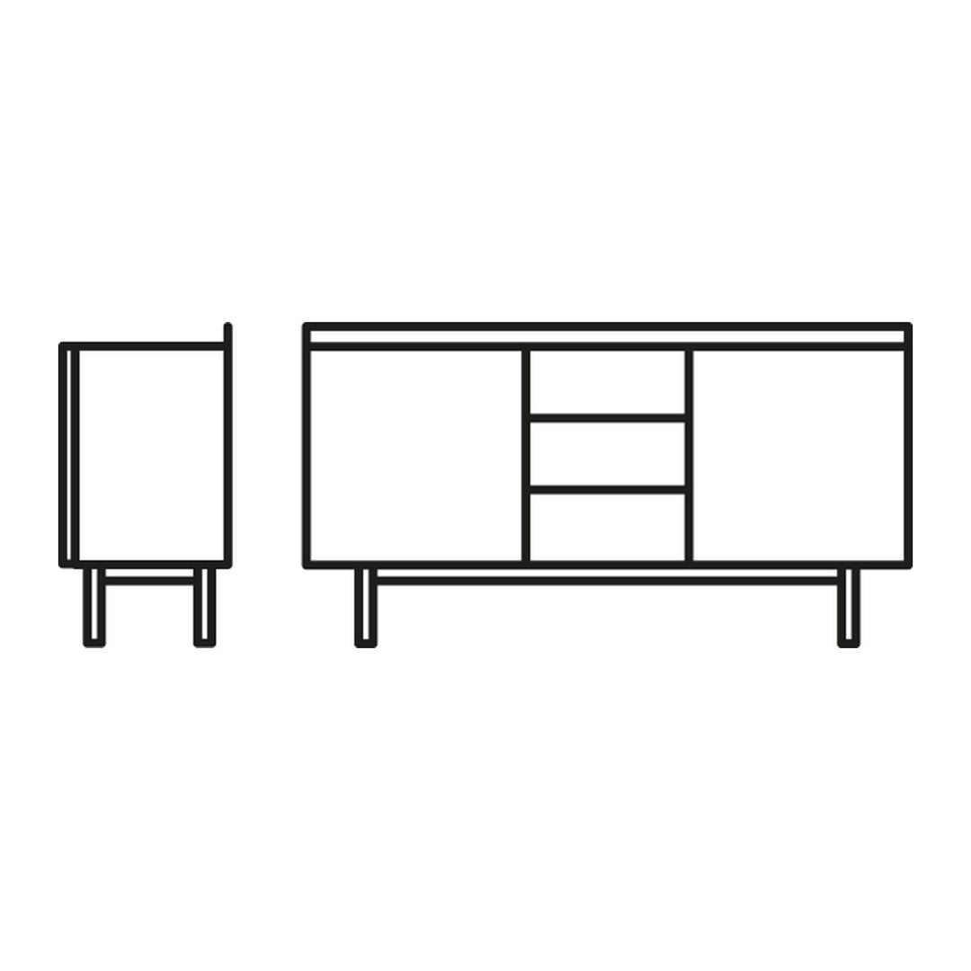 Cover Sideboard by Connubia line drawing