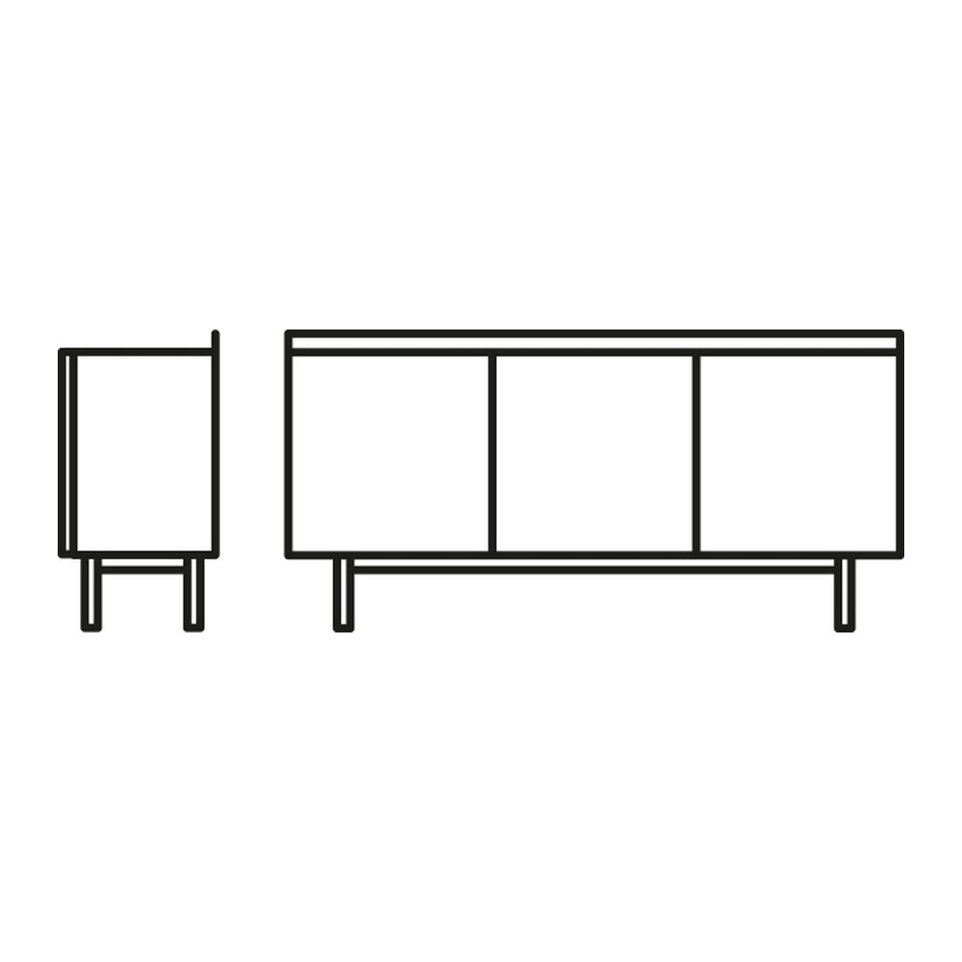 Cover Sideboard by Connubia line drawing