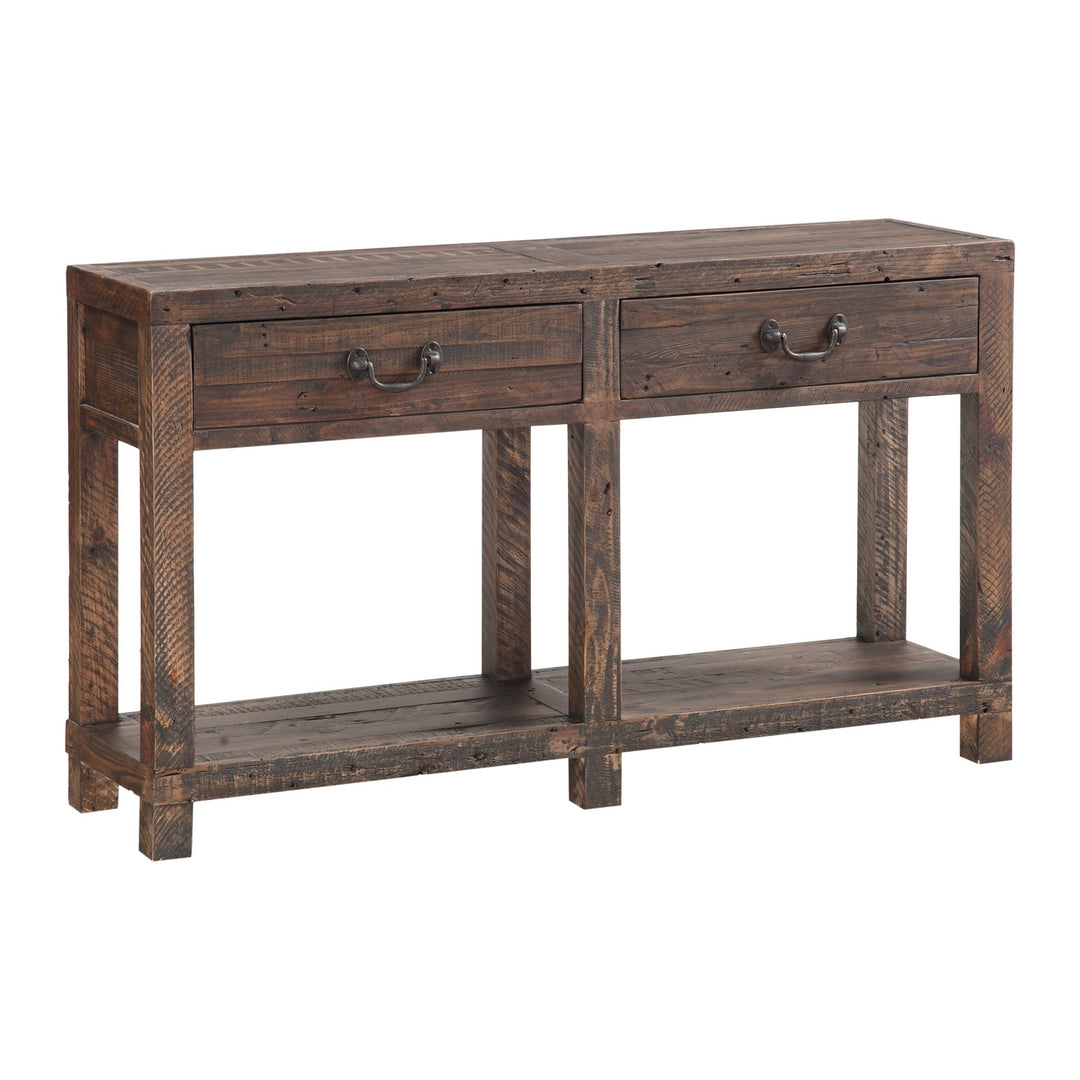 Craster Reclaimed Wood Console Table by Modus in Smoky Taupe — product view on a white background
