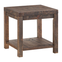 Craster Reclaimed Wood Square Side Table by Modus in Smoky Taupe — product view on a white background