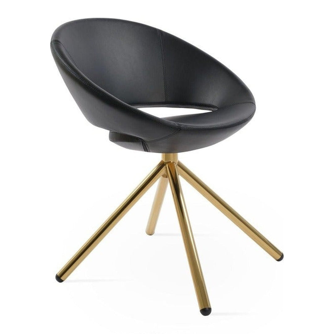 Crescent Stick Swivel Armchair
