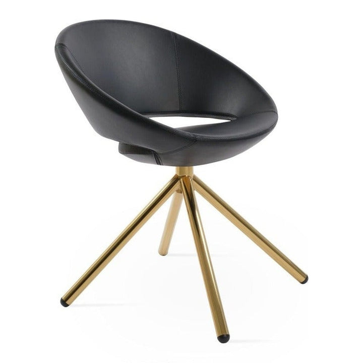 Crescent Stick Swivel Armchair