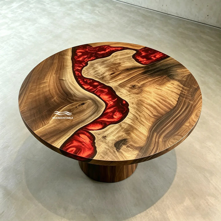 Black Walnut Lava River Coffee Table by Thomas Dawn