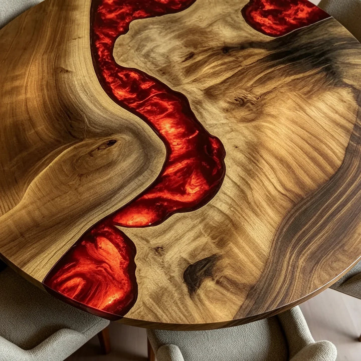 Black Walnut Lava River Coffee Table by Thomas Dawn