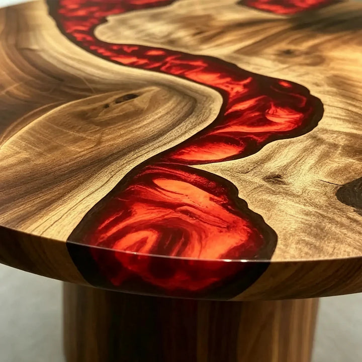 Black Walnut Lava River Coffee Table by Thomas Dawn