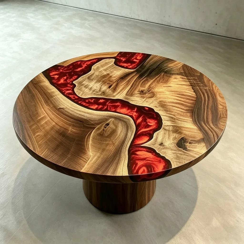 Black Walnut Lava River Coffee Table by Thomas Dawn
