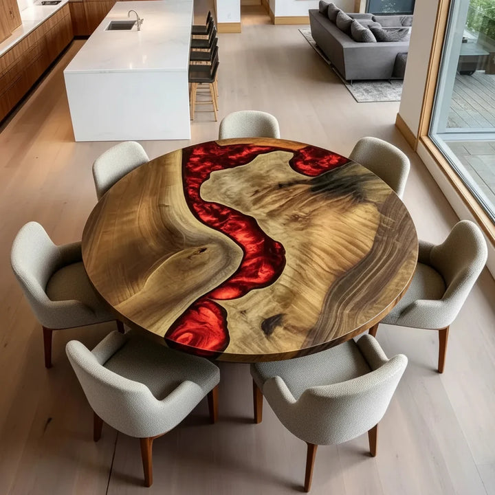 Black Walnut Lava River Coffee Table by Thomas Dawn