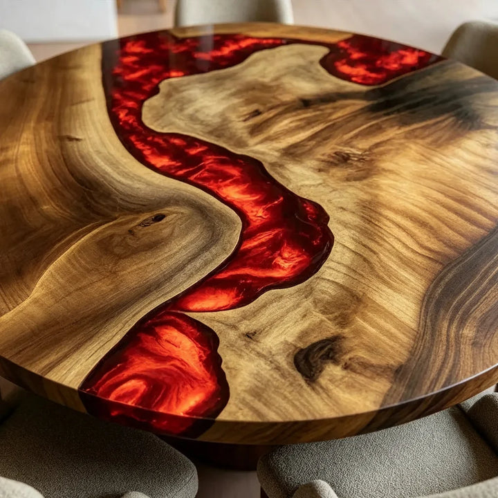 Black Walnut Lava River Coffee Table by Thomas Dawn