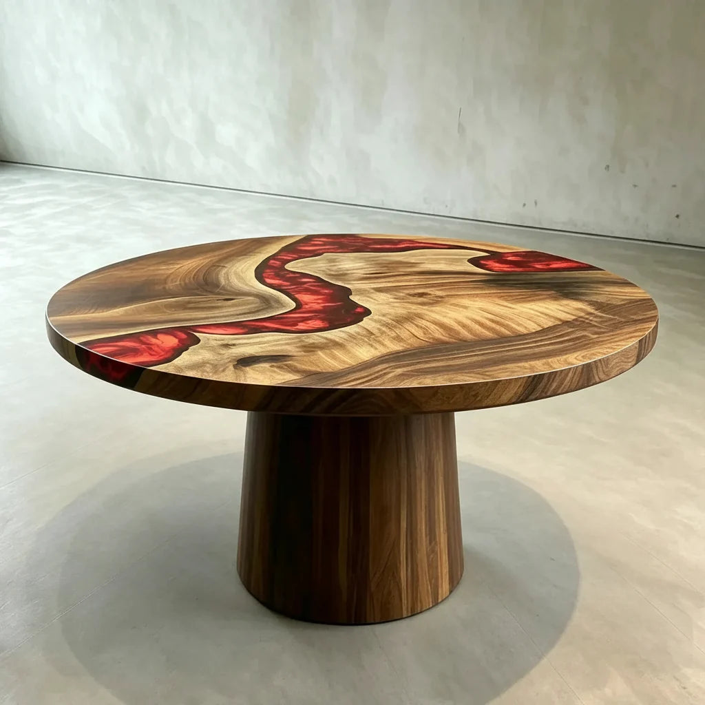 Black Walnut Lava River Coffee Table by Thomas Dawn