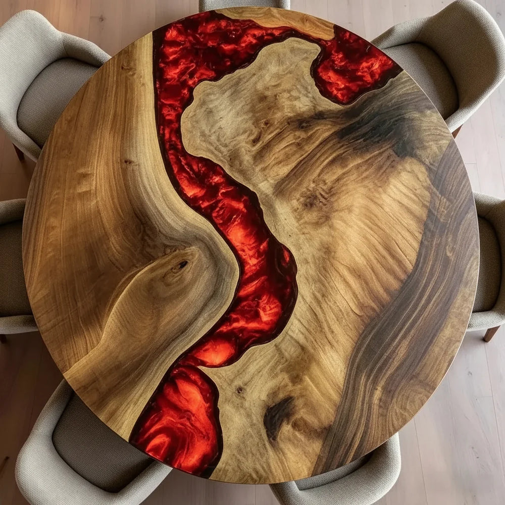 Black Walnut Lava River Coffee Table by Thomas Dawn