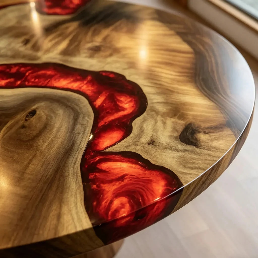 Black Walnut Lava River Coffee Table by Thomas Dawn