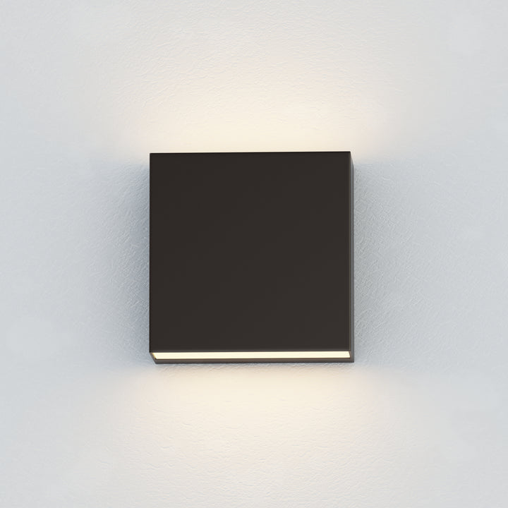 Cubed 5.5" 2-Light LED Outdoor Sconce by ET2 Lighting, styled view 3