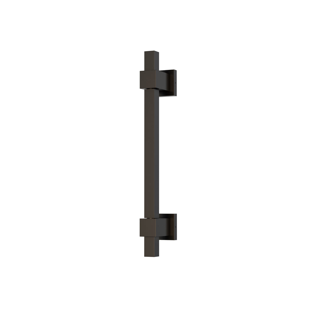 Cubist Square LED Wall Sconce (18" W) by ET2 Lighting in Black, front view