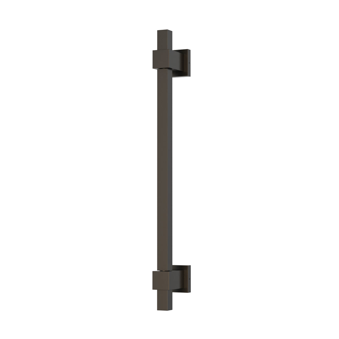 Cubist Square LED Wall Sconce (24" W) by ET2 Lighting in Black, front view