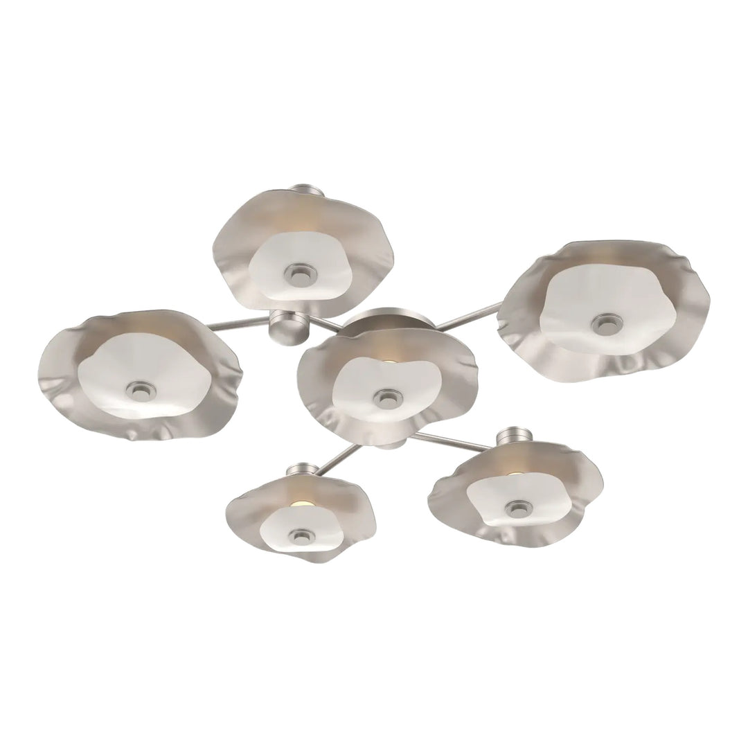 Cumulus Hub &amp; Spoke by Hammerton Studio – 6 Light Round in Beige Silver