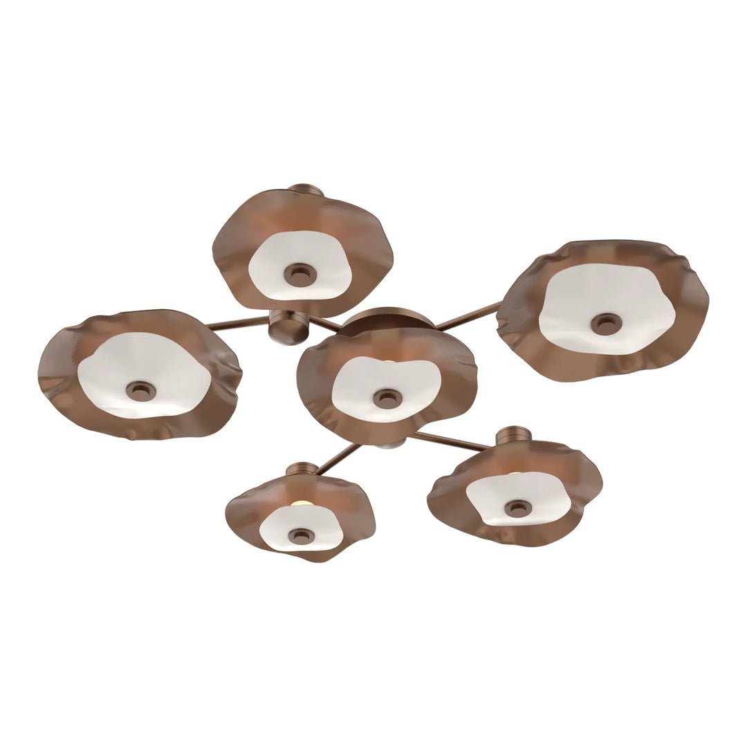 Cumulus Hub &amp; Spoke by Hammerton Studio – 6 Light Round in Burnished Bronze