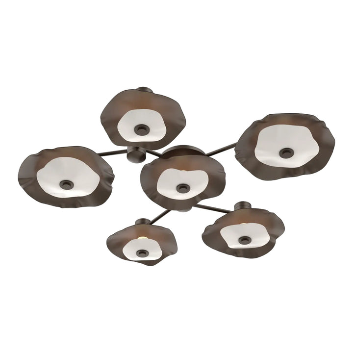 Cumulus Hub &amp; Spoke by Hammerton Studio – 6 Light Round in Flat Bronze