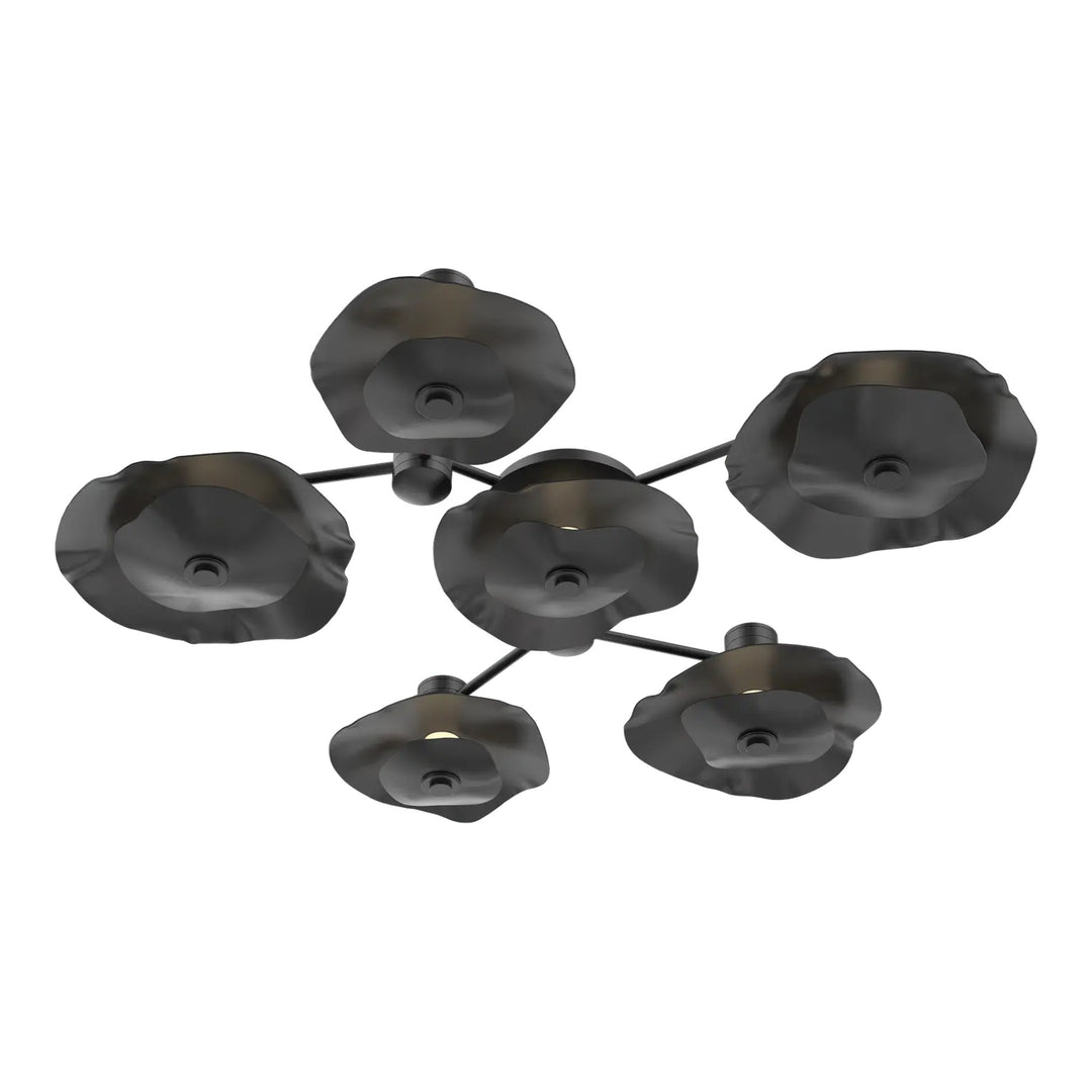 Cumulus Hub &amp; Spoke by Hammerton Studio – 6 Light Round in Matte Black with Matching Finish accent