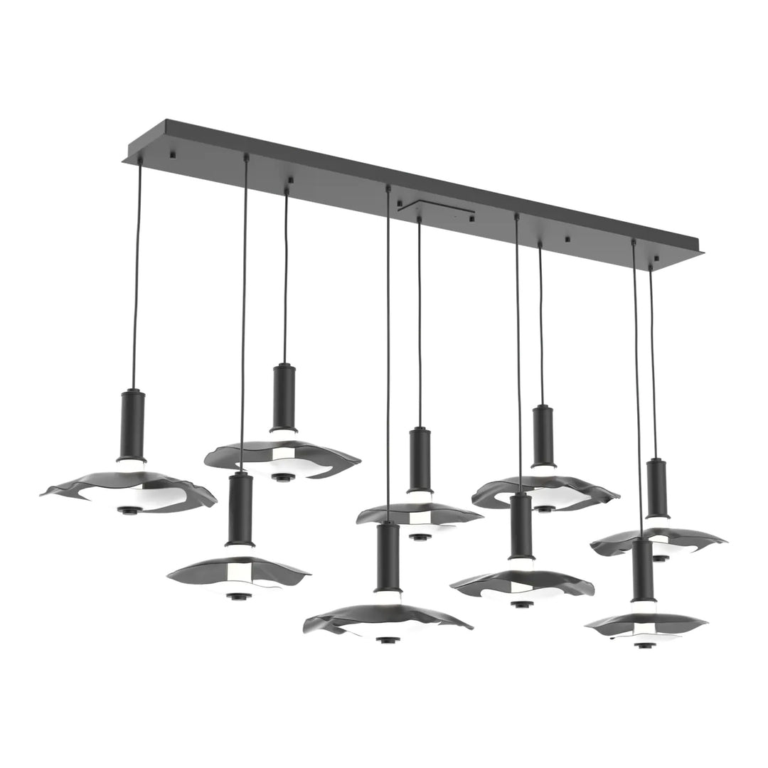 Cumulus Linear Pendant Chandelier by Hammerton Studio – 9 Lights in Matte Black