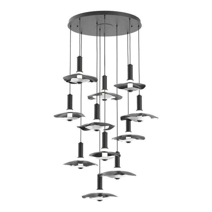 Cumulus Round Pendant Chandelier by Hammerton Studio – 11 Lights in Matte Black