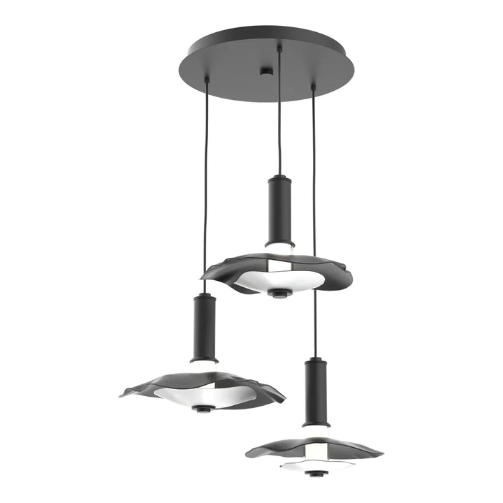 Cumulus Round Pendant Chandelier by Hammerton Studio – 3 Lights in Matte Black