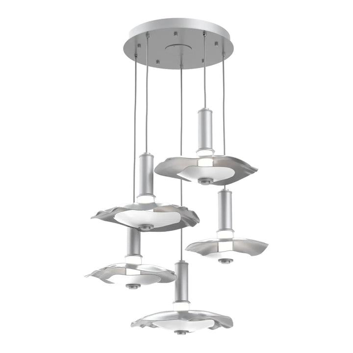 Cumulus Round Pendant Chandelier by Hammerton Studio – 5 Lights in Classic Silver