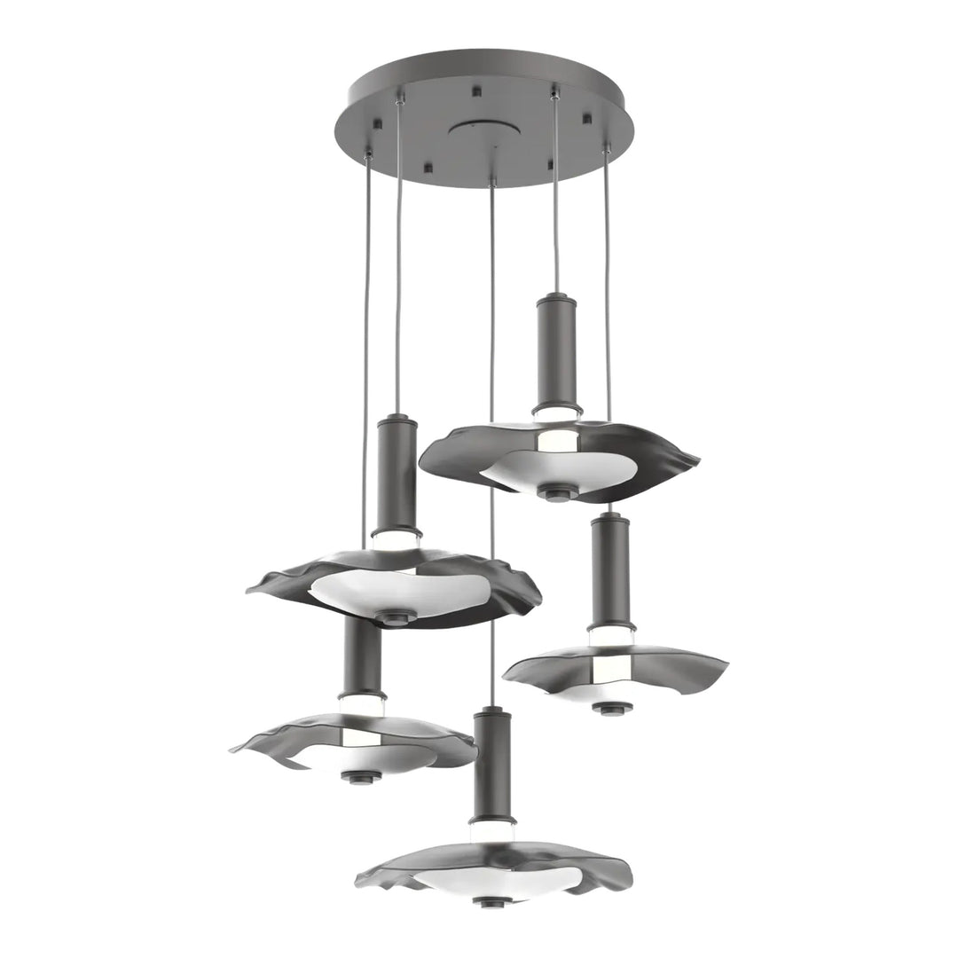 Cumulus Round Pendant Chandelier by Hammerton Studio – 5 Lights in Graphite