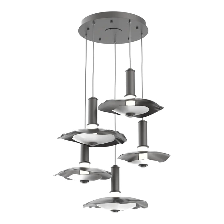 Cumulus Round Pendant Chandelier by Hammerton Studio – 5 Lights in Graphite