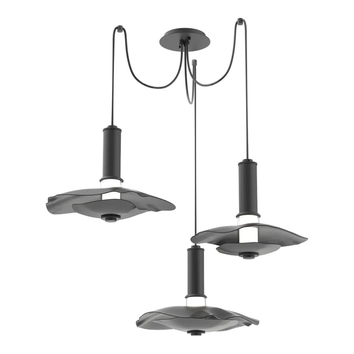 Cumulus Swag Chandelier by Hammerton Studio – 3 Lights in Matte Black