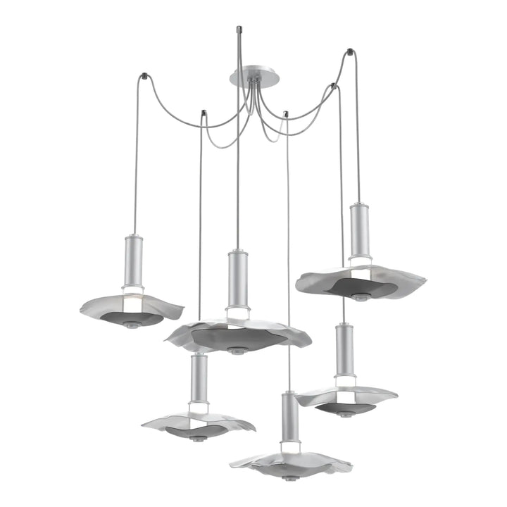 Cumulus Swag Chandelier by Hammerton Studio – 6 Lights in Classic Silver