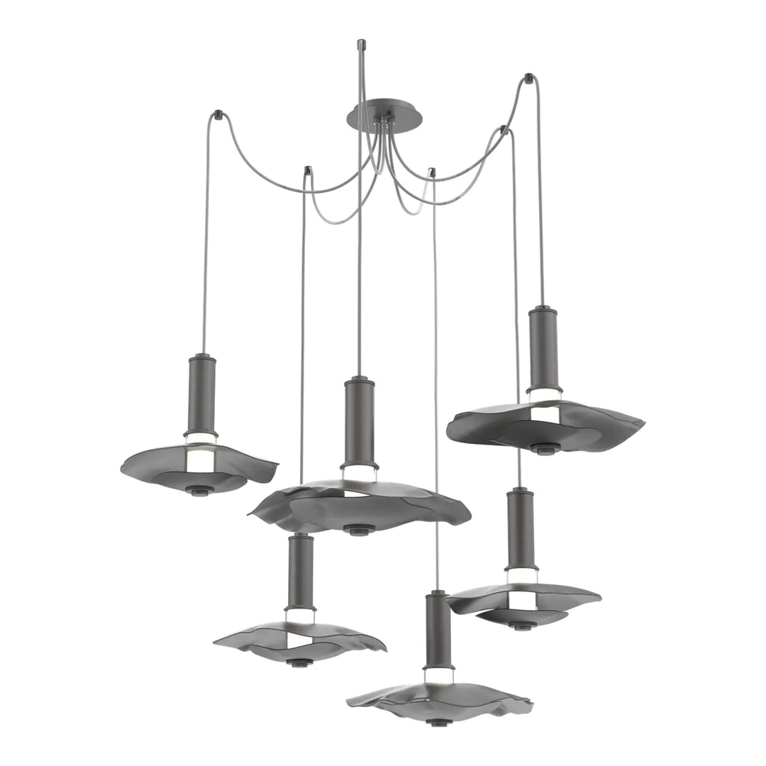 Cumulus Swag Chandelier by Hammerton Studio – 6 Lights in Graphite