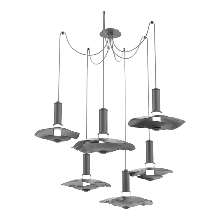 Cumulus Swag Chandelier by Hammerton Studio – 6 Lights in Graphite