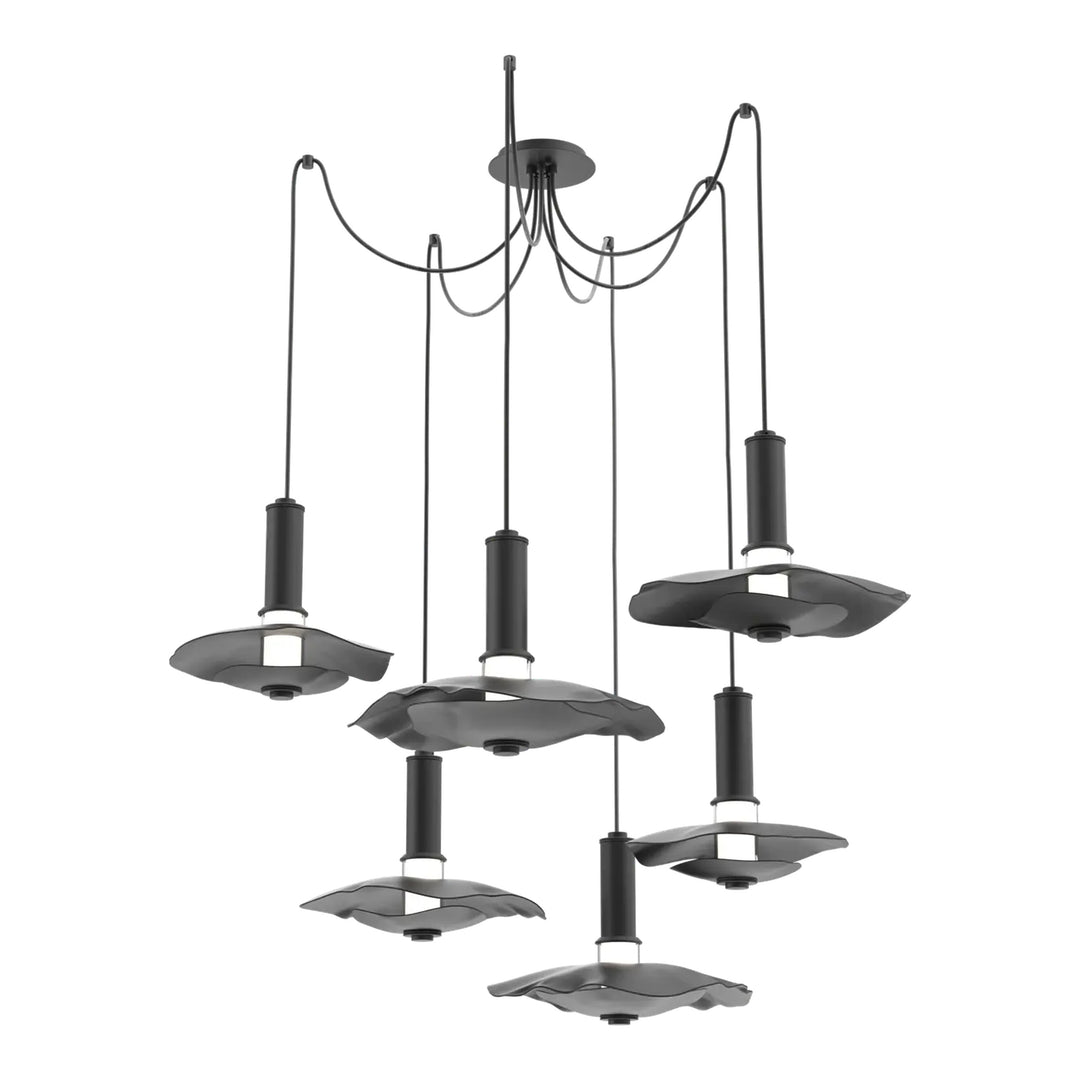 Cumulus Swag Chandelier by Hammerton Studio – 6 Lights in Matte Black